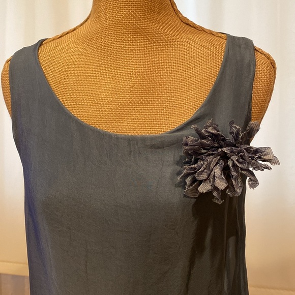 LOLA fabulous silk/viscous asymmetrical top, made in Italy, size M - Picture 4 of 16